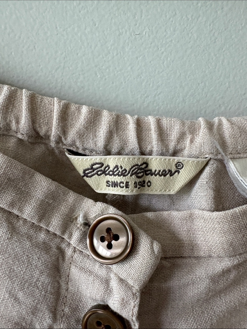 Eddie Bauer Button-Front Flax Linen Skirt - Picture 2 of 6